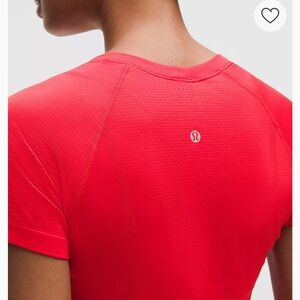 lululemon athletica Red Short Sleeve Tee